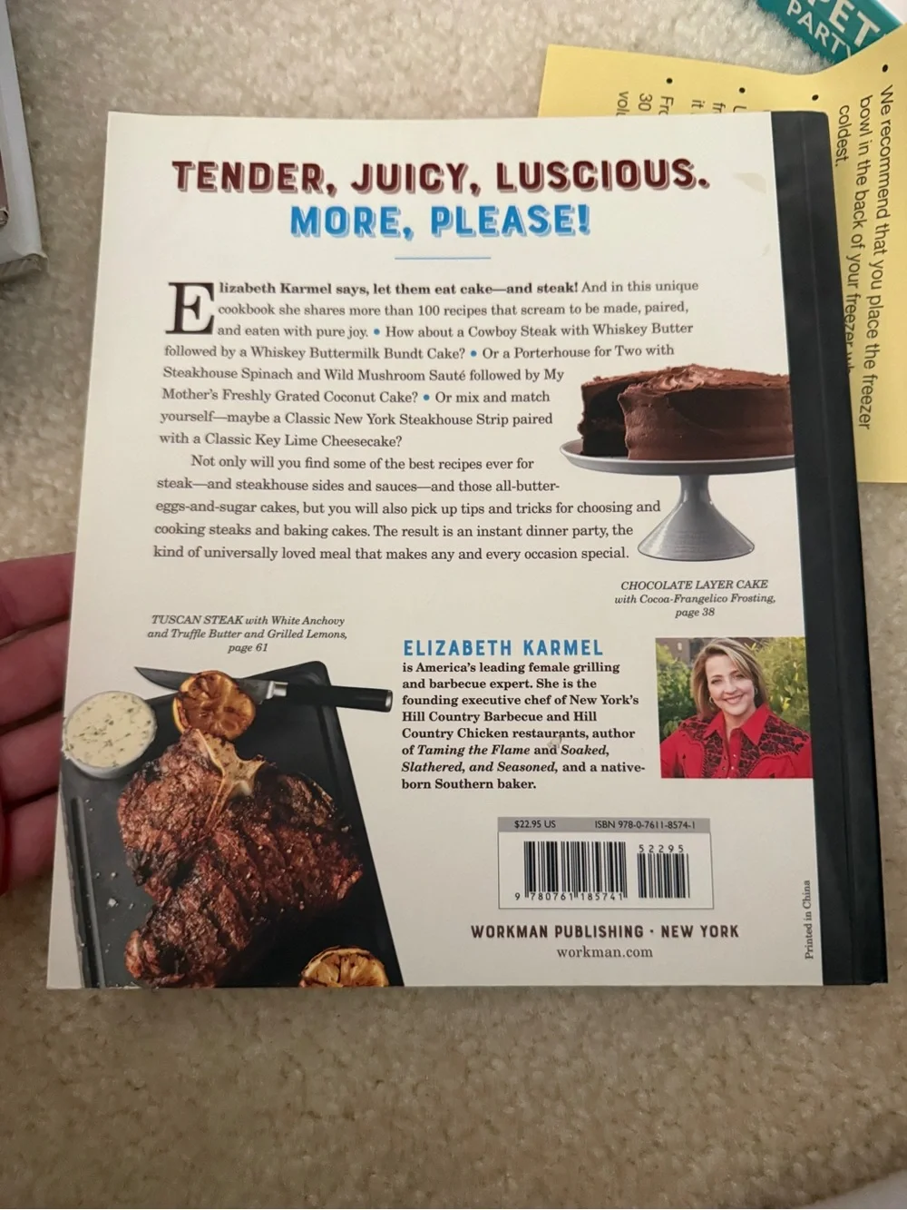 Steak and Cake by - Hardcover Cookbook (Black/Cream)